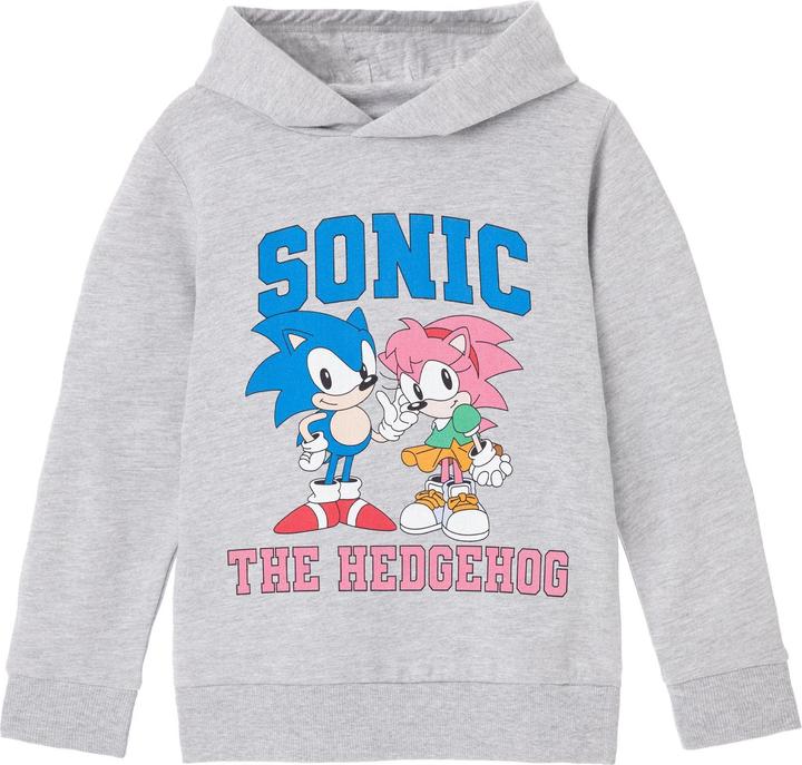 Actual product image Sonic The Hedgehog Girls Collegiate Sonic & Amy Hoodie (146, 152)