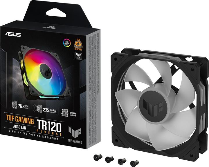 Produktbild ASUS Fan TUF GAMING TR120 FAN ARGB REV BLK (120 mm, 1 x)