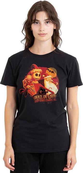 Actual product image The Nightmare Before Christmas Unisex Adult Good Scares Towards All T-Shirt (L)