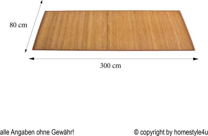 Immagine prodotto Homestyle4u Tappeto di bambù Tappeto di bambù (80 x 300 cm)