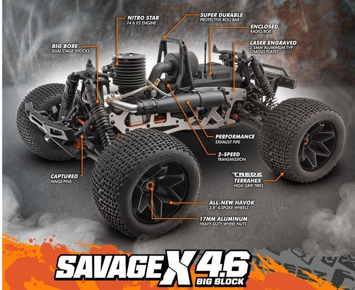 Produktbild HPI Savage X 4.6 GT-6 (ARR Almost-Ready-to-Race)