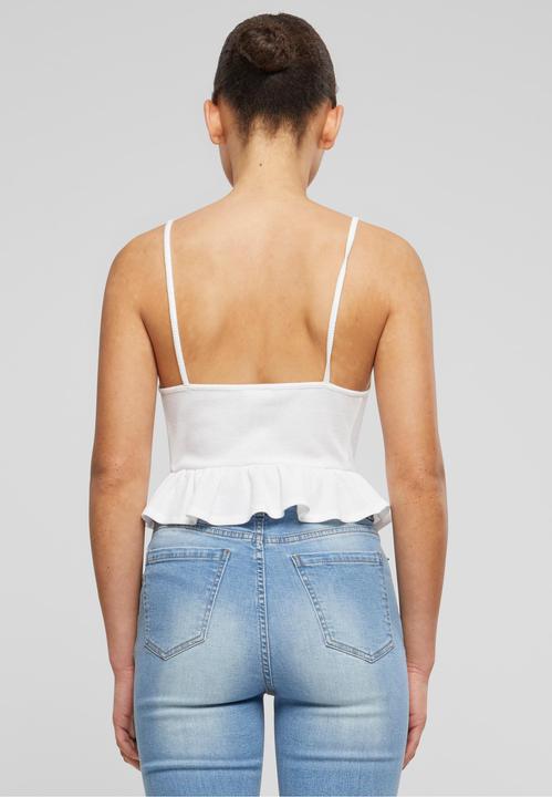 Actual product image Urban Classics Ladies Waffle Pique Ruffle Top - 137877 (XS)