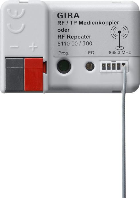Gira 511000 RF/TP 511000 Media coupler/RF repeater KNX