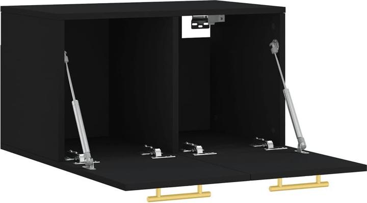 Image du produit VidaXL Wandschrank Schwarz 60x36,5x35 cm Holzwerkstoff, Farbe (60 x 36,5 x 35 cm)