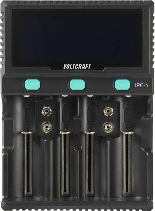 Productafbeelding Voltcraft IPC-4 rondcellige oplader LiIon, LiFePO, NiMH, NiCd, LiFePO4 A, Mignon (AA), Micro (AAA) (1 Pcs., 10440, 14500, 16340, 17335, 17500, 17670, 18490, 18650, 21700, 22650, 26500, 26650, 32650, AAA, A, AA, Sub-C, Lader zonder batterij)