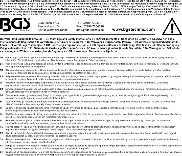 Image du produit BGS Treuil à câble | 270 kg