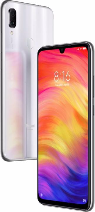 Actual product image Xiaomi Redmi Note 7 (64 GB, White, 6.26", Hybrid Dual SIM, 48 Mpx, 4G)