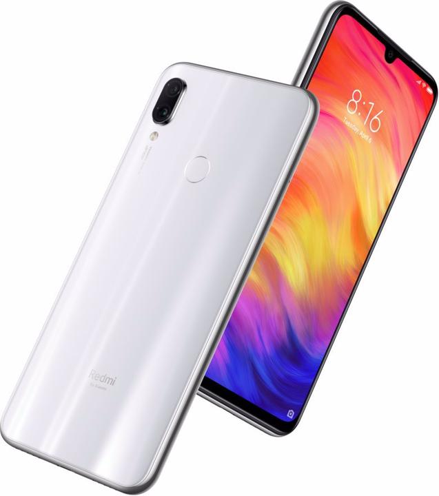 Actual product image Xiaomi Redmi Note 7 (64 GB, White, 6.26", Hybrid Dual SIM, 48 Mpx, 4G)