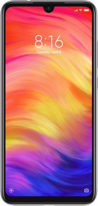 Actual product image Xiaomi Redmi Note 7 (64 GB, White, 6.26", Hybrid Dual SIM, 48 Mpx, 4G)