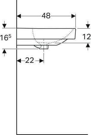 Immagine prodotto Geberit Keramag / lavabo doppio Smyle Square 120 cm bianco con 2 rubinetti 500253011 (480 mm, 1200 mm)