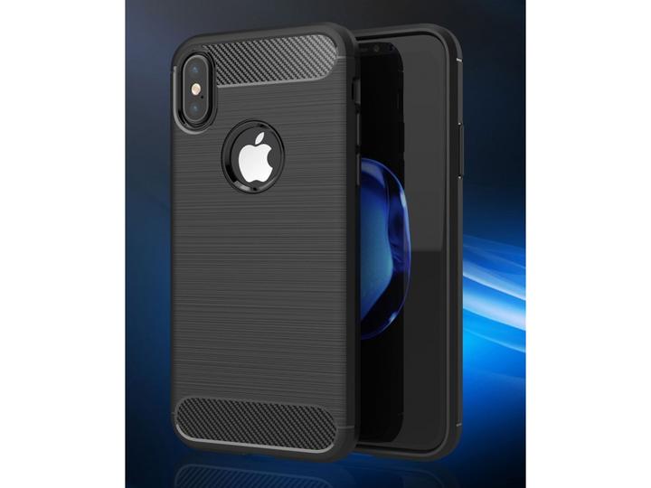 Immagine prodotto Screenguard Custodia Apple iPhone XS Carbon Brushed Soft TPU (Apple iPhone XS)