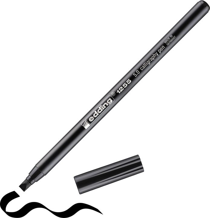 Produktbild Edding Fasermaler 1255 Kalligraphie-Stift 5.0 (Schwarz, 1 x)