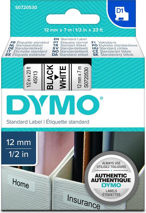 Productafbeelding Dymo S0720530 (1.20 cm, Zwart, Wit)