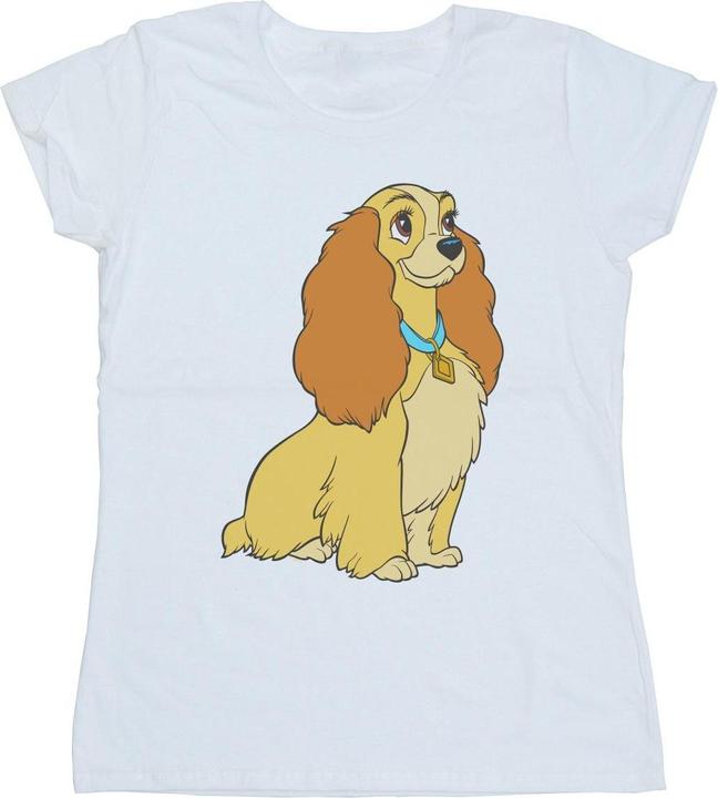 Actual product image Disney Womens/Ladies Lady And The Tramp Lady Spaghetti Heart Cotton T-Shirt (L)