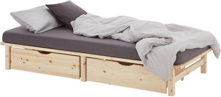 Immagine prodotto Homestyle4u Palettenbett mit Lattenrost (100 x 200 cm)
