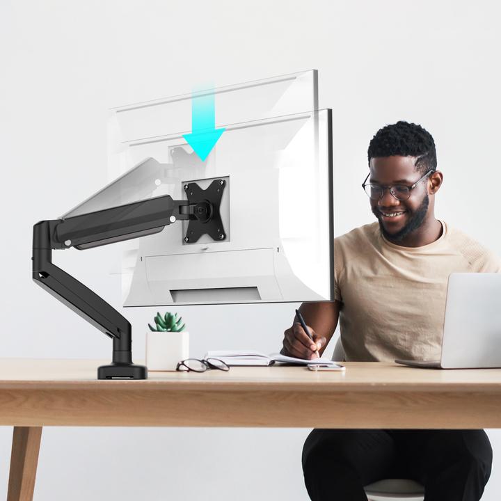 Actual product image j5Create JTSA101 Ergonomic Monitor Mount, Black, Clamp/Grommet, 8 kg, 43.2 cm (17"), 81.3 cm (3 (32")