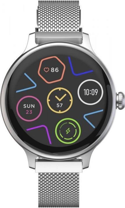 Actual product image Carneo Hero mini HR+/Silver/Elegant Band/Silver (40 mm)