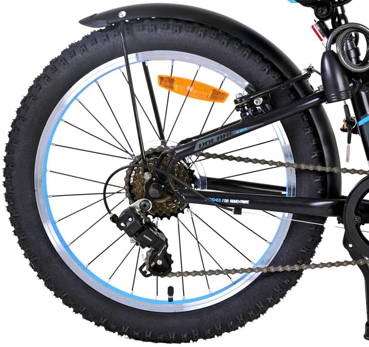 Productafbeelding Volare Rocky Kinderfiets - 20 inch - Blauw Zwart - 95% afgemonteerd - 6 versnellingen - Prime Collection (20")