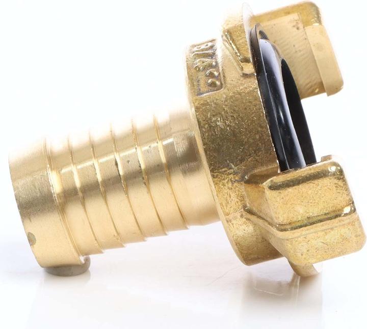 Actual product image Wiltec Brass Quick Coupling / Connector for water hose DN20 – ¾ (Hose clip, 20 mm)