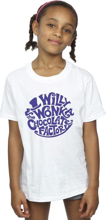 Immagine prodotto Willy Wonka & the Chocolate Factory Typed Logo Maglietta Ragazze (104)