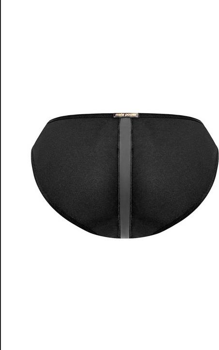 Actual product image Male Power Landing Strip Bikini Brief - Black - L (L)