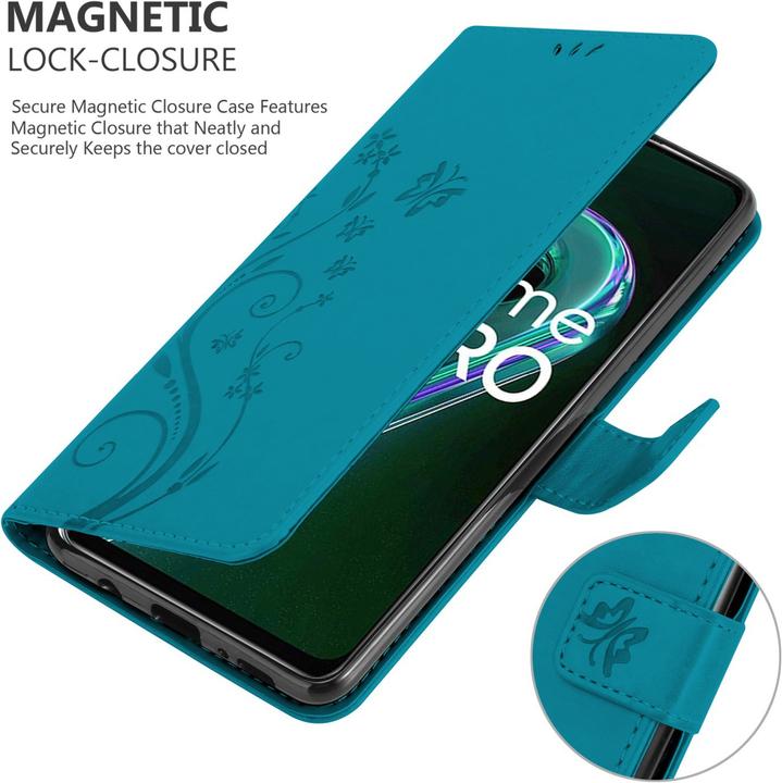 Immagine prodotto Cadorabo Custodia a libro floreale per Realme 9 5G / 9 PRO / V25 / Q5 / OnePlus Nord CE 2 LITE 5G (Vivo V25, Realme 9 Pro+, OnePlus Nord CE 2 Lite 5G)