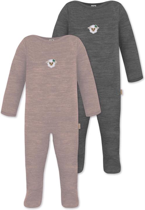 Actual product image Normani 2-pack MERINO baby merino romper "Levin" - 9413 (62)