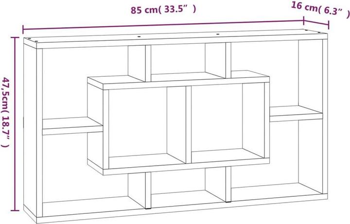 Actual product image VidaXL Whitley (85 x 18 x 85 cm)
