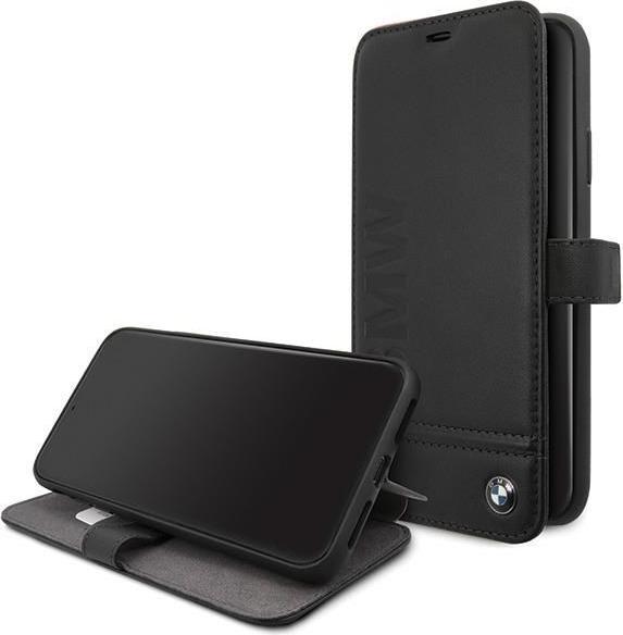 Actual product image BMW Logo Imprint - Apple IPhone 11 Pro Max - Leather Hard Cover Case Protective Cover Sleeve (Apple iPhone 11 Pro)