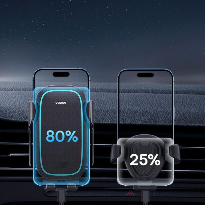 Produktbild Baseus Wireless Charging Car Mount MilkyWay Pro 15W (black)