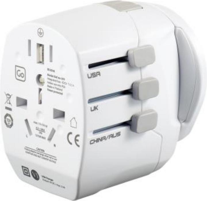 Produktbild Go Travel Worldwide Adaptor + USB Earthed