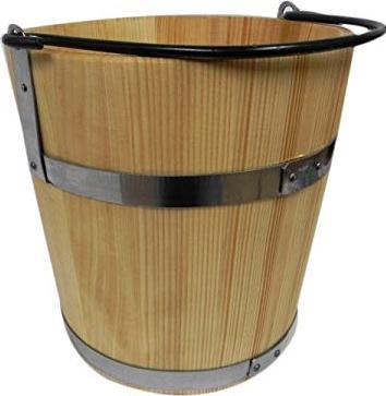 Immagine prodotto Wooden World Secchio di legno con anello di metallo