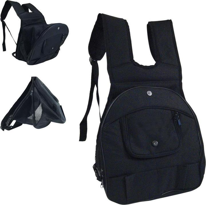 Produktbild Gloria Rucksack für Haustiere Kangaroo Schwarz Erweiterbar 30 x 20 x 34 cm (Hund, Katze, Reflektoren)