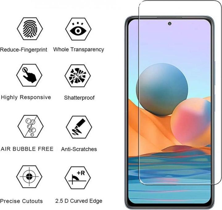 Immagine prodotto Screenguard Xiaomi Redmi Note 10 Pro Pellicola protettiva in vetro Custodia Design amichevole (Xiaomi Redmi Nota 10 Pro)