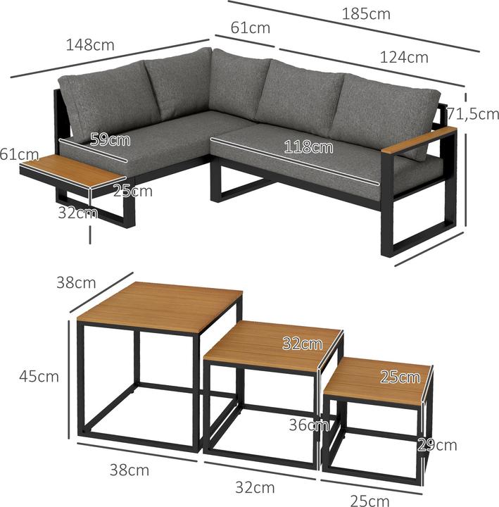 Produktbild Outsunny Gartenmöbel-Set