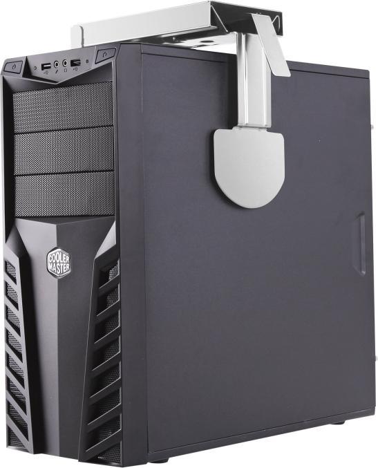 Deltaco SH-40, supporto per CPU per montaggio a parete, 25 kg, argento, verticale, 80 - 200 mm, 53 cm