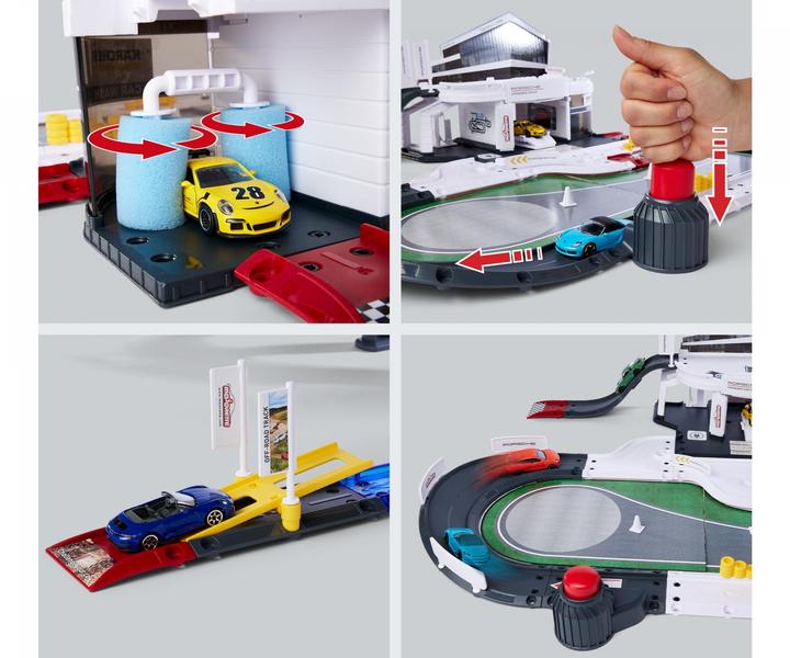 Produktbild Majorette Porsche Exprerience Center mit Fahrzeugen