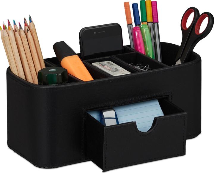 Actual product image Relaxdays Desk Organiser Faux Leather