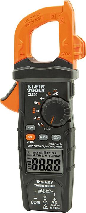 Klein Tools CL800 Digital current clamp AC/DC with automatic range adjustment (CL800) (CAT IV 600V)