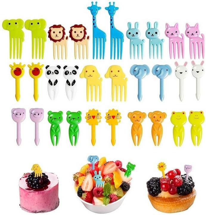 Immagine prodotto Cbx Mini forchette da frutta 30 pezzi Animali (30 x)