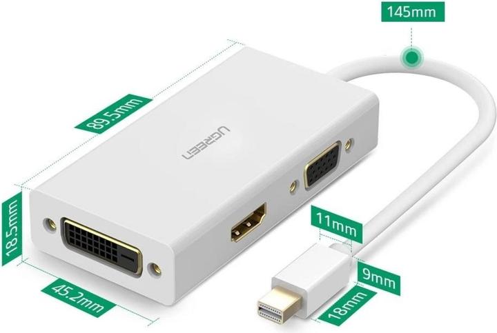 Ugreen Mini Display Port to HDMI, VGA and DVI Adapter (Mini DP, DVI)