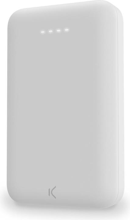 Actual product image KSIX Power Bank 5.000 Mah USB Pd And Qc + Micro USB Cable White (5000 mAh, 20 W)