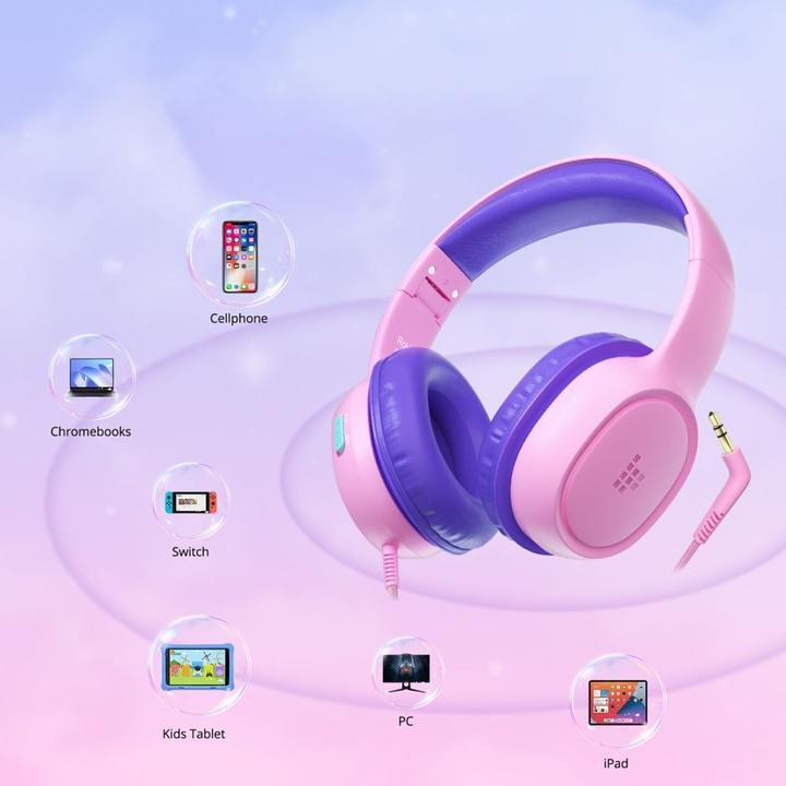 Actual product image Tronsmart Headphones KH01 (pink) (Cable)