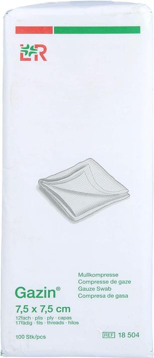 Produktbild Gazin Mullkompressen 7.5x7.5cm 12-fach unsteril
