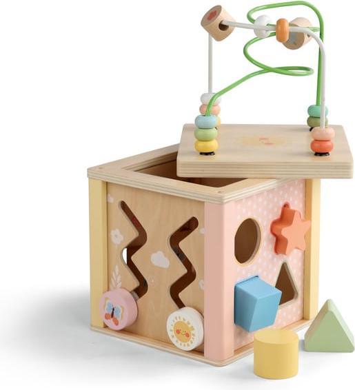 Actual product image Besttoy Wooden activity cube - Nature