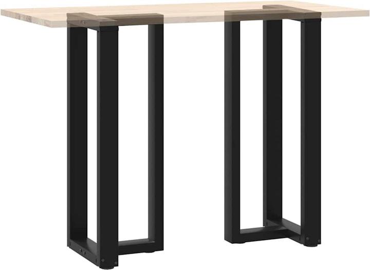 Productafbeelding VidaXL Bartafelpoten T-vorm 2 st. zwart 50x35x(101-102) cm stalen tafelpoot