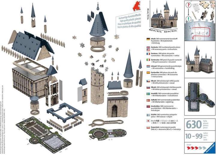 Produktbild Ravensburger Hogwarts Schloss - Die Grosse Halle (540 Teile)