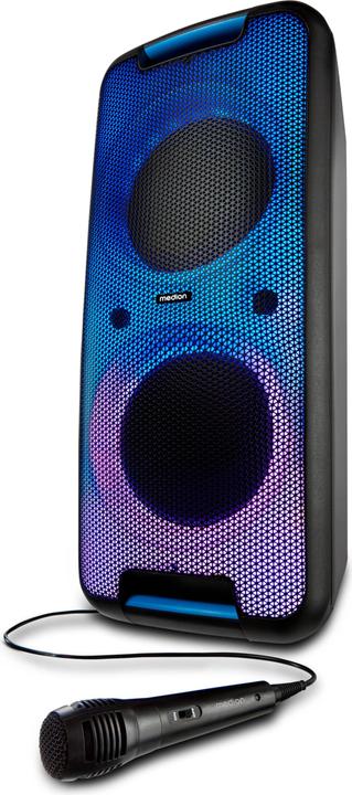 Produktbild Medion P61080 party sound system partyspeakers incl. microfoon, karaoke, oplaadbare batterij, Bluetooth, ec (4 h, Netzbetrieb)