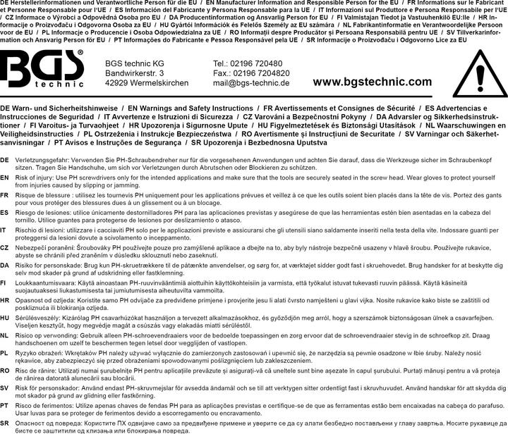 Immagine prodotto BGS Cacciavite, lama con profilo esagonale PH3 Lunghezza della lama 150 mm (Fessura croce Phillipps (PH))