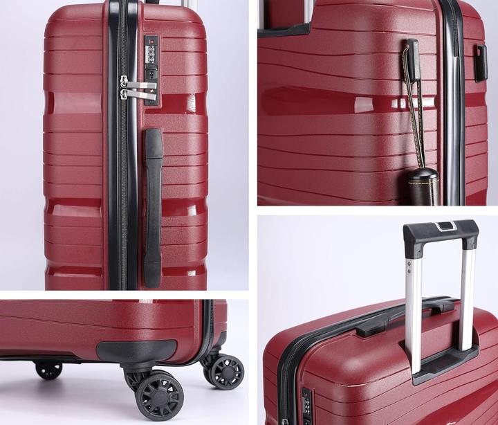 Image du produit Leoodo Leichter Polypropylen-Reisekoffer mit TSA-Schloss (Bagage à main (jusqu'à 50l))